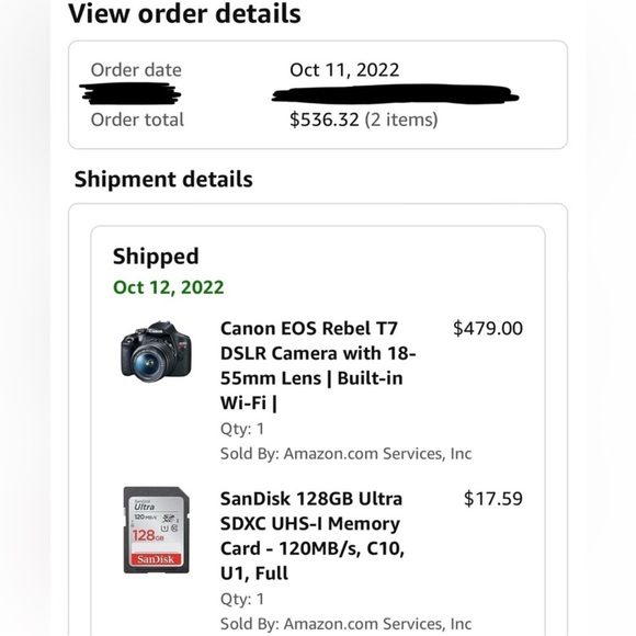 Canon EOS Rebel T7 DSLR Camera with 18-55mm Lens - Picture 6 of 6